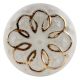 Cream Gold Floral Ceramic Dresser Knobs